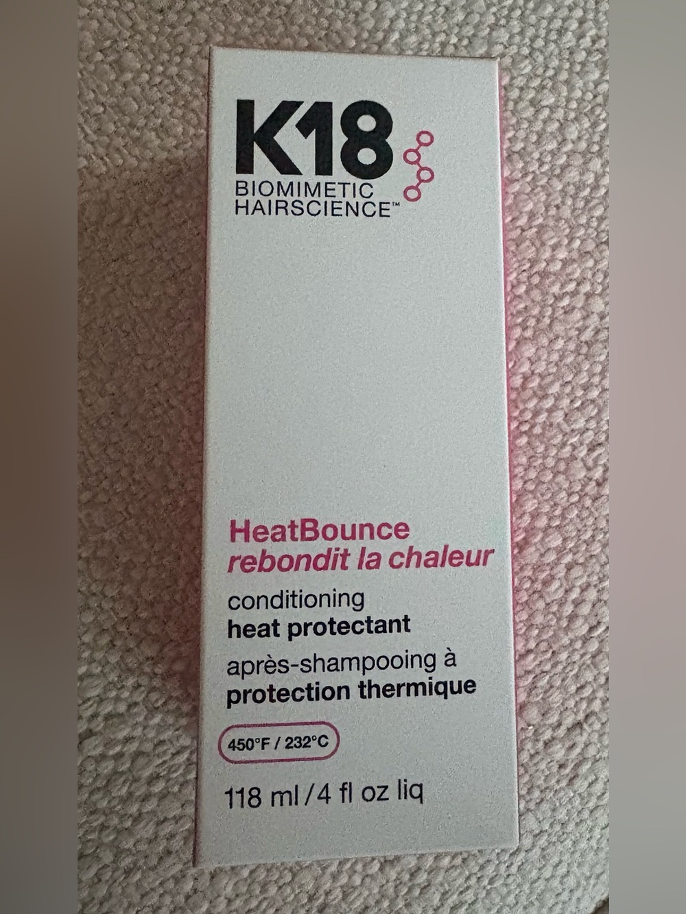 NWT K18 Heat Bounce Conditioning Heat Protectant 4 fl oz $48